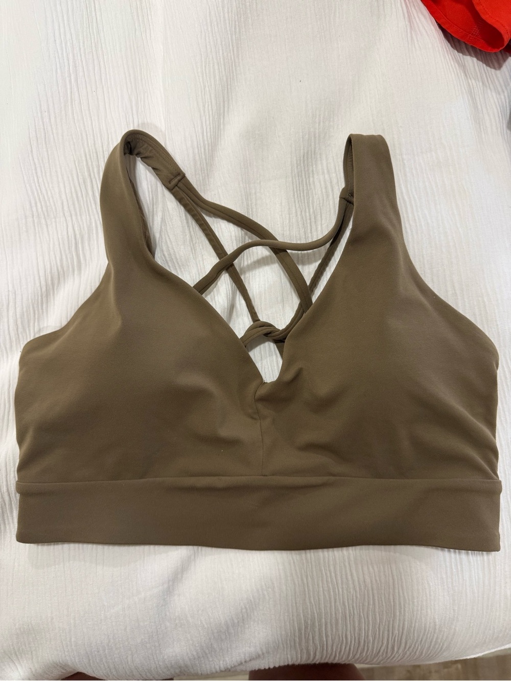 Athleta Olive Green Strappy Low-Impact Sports Bra